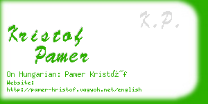 kristof pamer business card